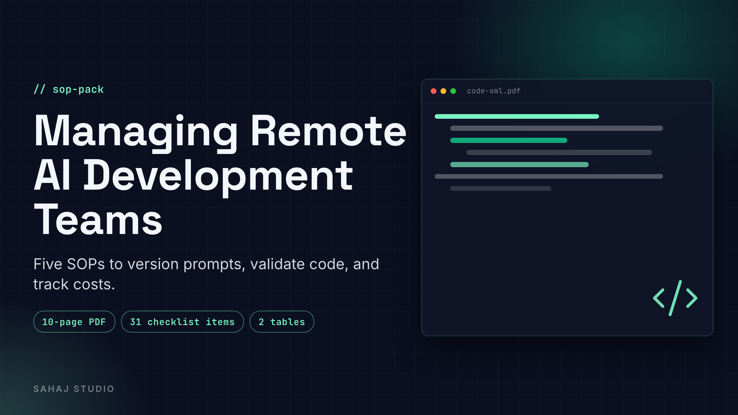 AI Dev Team SOPs: Prompt Versioning & Cost Tracking PDF cover